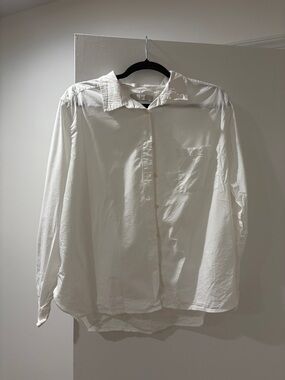LOFT White Button-Front Women's Blouse